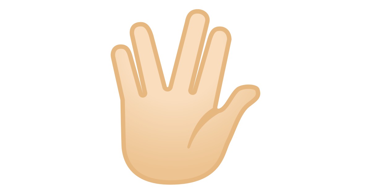 ๐๐ป Vulcan Salute: Light Skin Tone Emoji