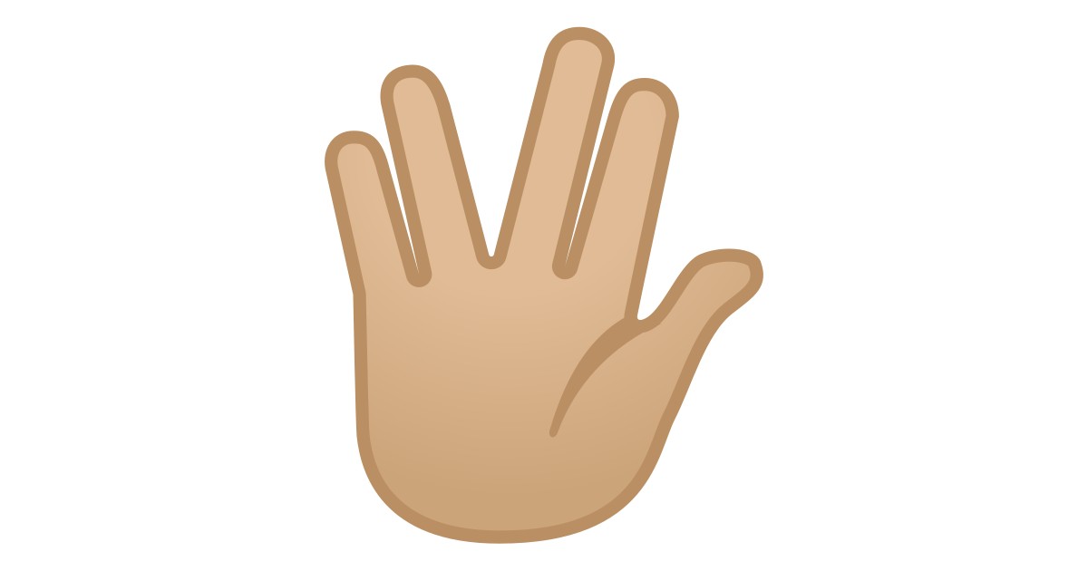 ๐๐ผ Salut Vulcain : Peau Moyennement Claire Emoji