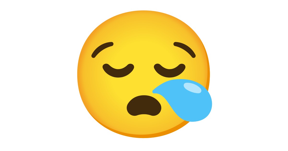 😪 Rosto Sonolento Emoji