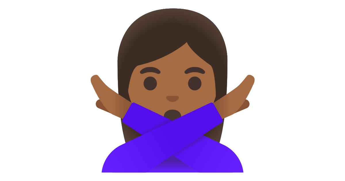 🙅🏾‍♀️ Woman Gesturing NO: Medium-dark Skin Tone Emoji