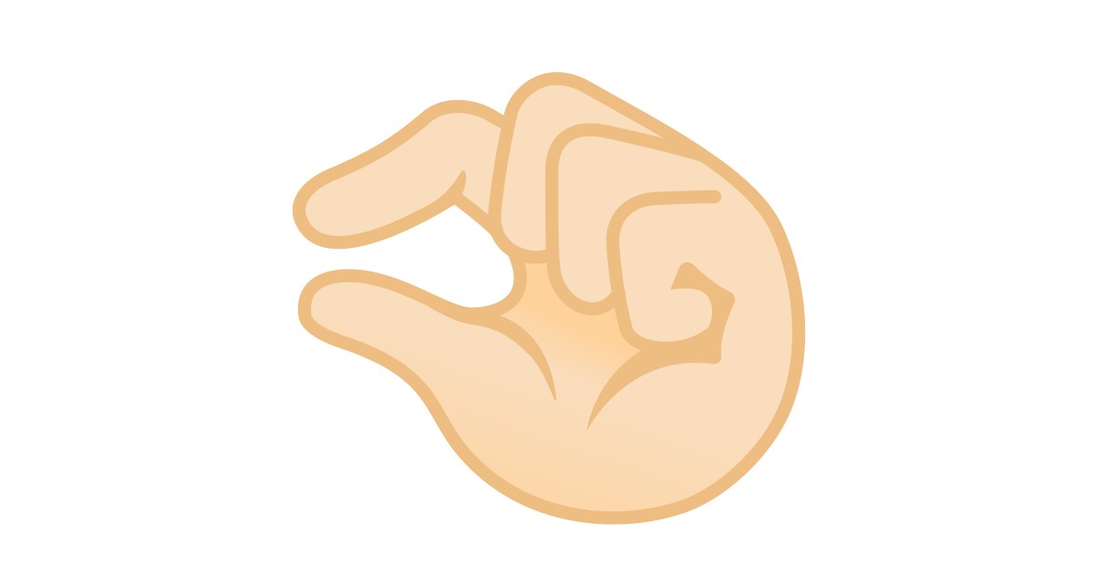 π€π» Pinching Hand: Light Skin Tone Emoji