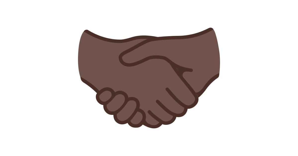 🤝🏿 Handshake Dark Skin Tone Emoji