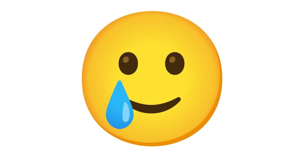 Smiling Face With Tear Emoji Smile Cry Emoji