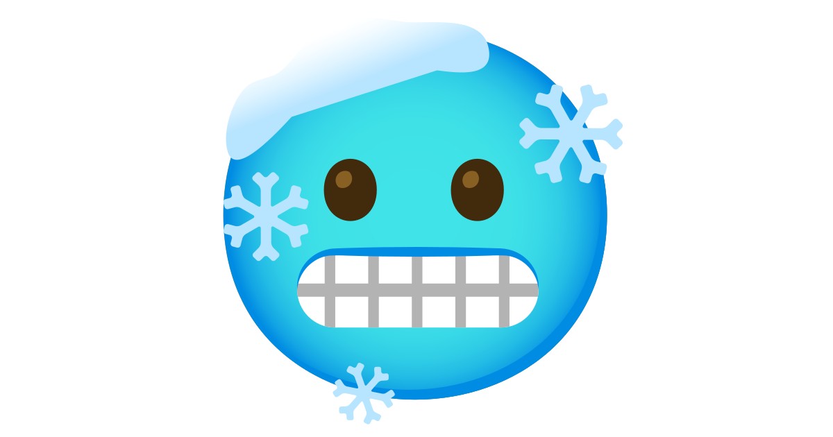 Cold Face Emoji Freezing Emoji Blue Emoji