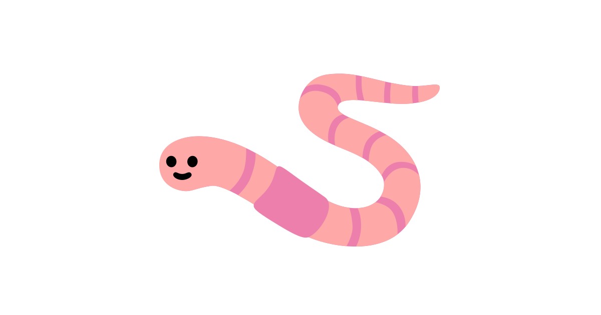 🪱 Worm Emoji in 100+ languages
