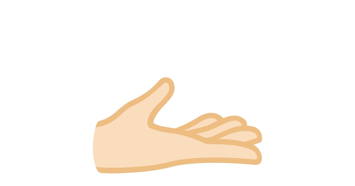 🫴🏻 Palm Up Hand Light Skin Tone Emoji