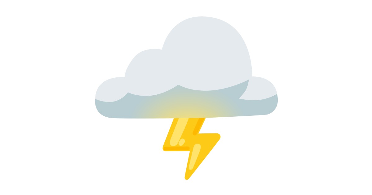 🌩️ Nube Con Rayo Emoji