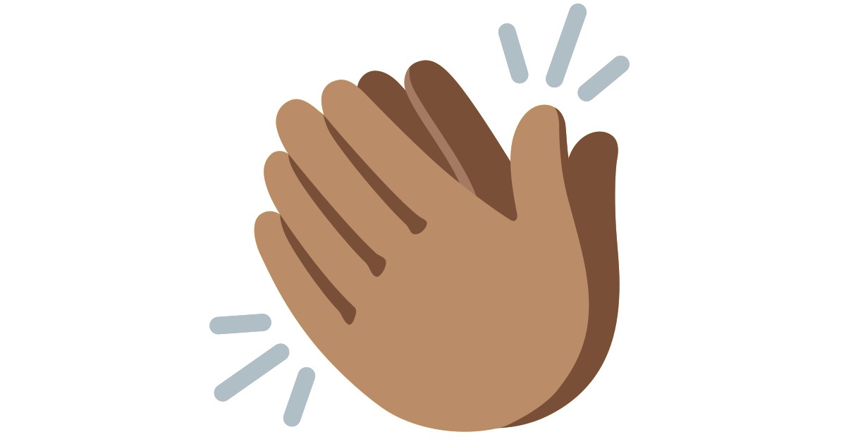 👏🏽 Applaudissements Peau Légèrement Mate Emoji