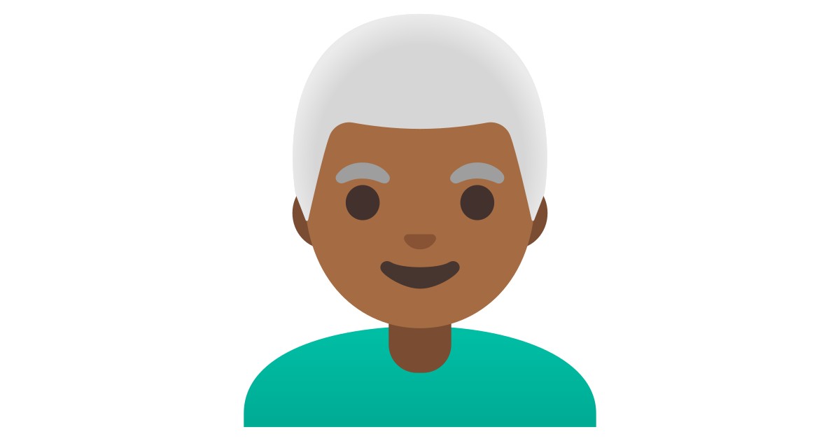👨‍🦳 Man: White Hair Emoji - EmojiTerra - wide 1