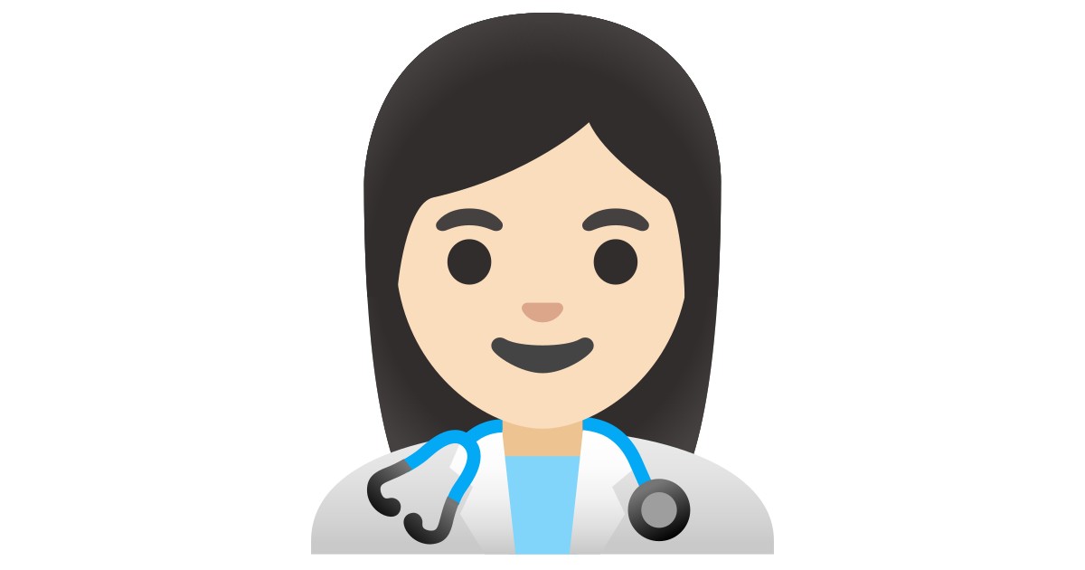 Profesional Sanitario Mujer Tono De Piel Claro Emoji