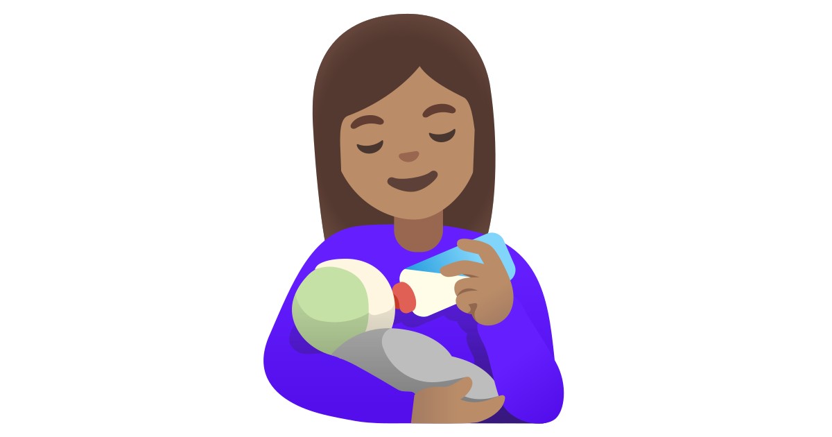 👩🏽‍🍼 Woman Feeding Baby: Medium Skin Tone Emoji