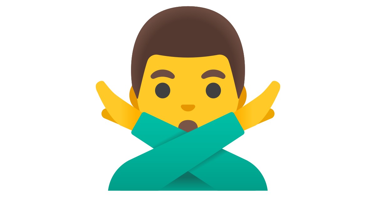 🙅‍♂️ Homem Fazendo Gesto De “não” Emoji