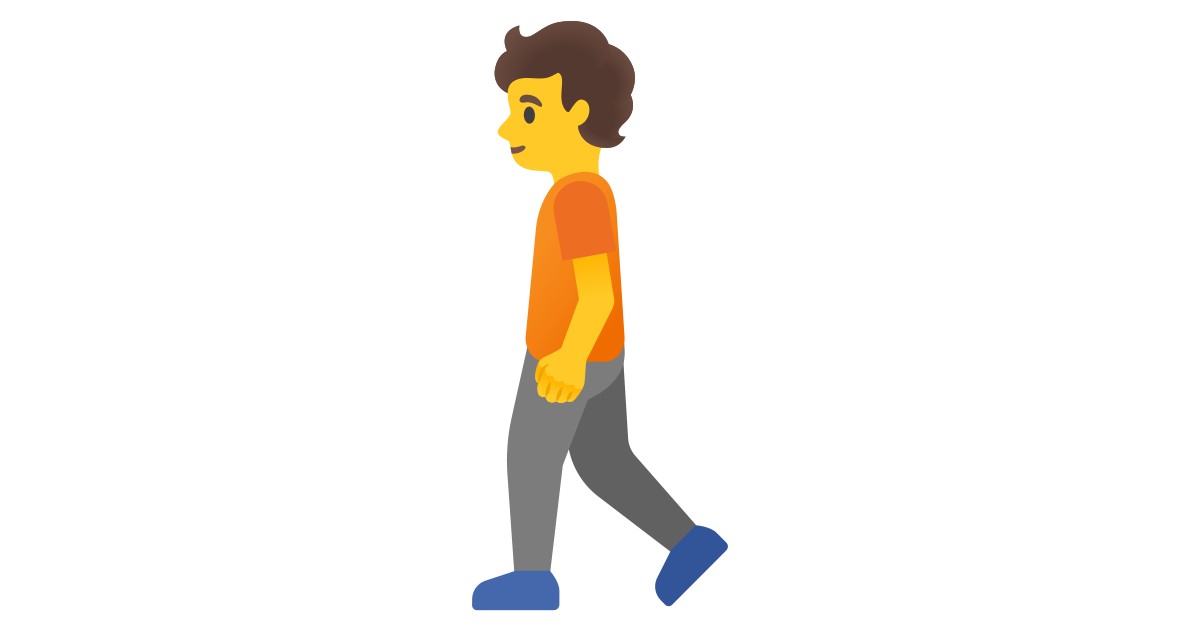 🚶 Person Walking Emoji Hiking Emoji