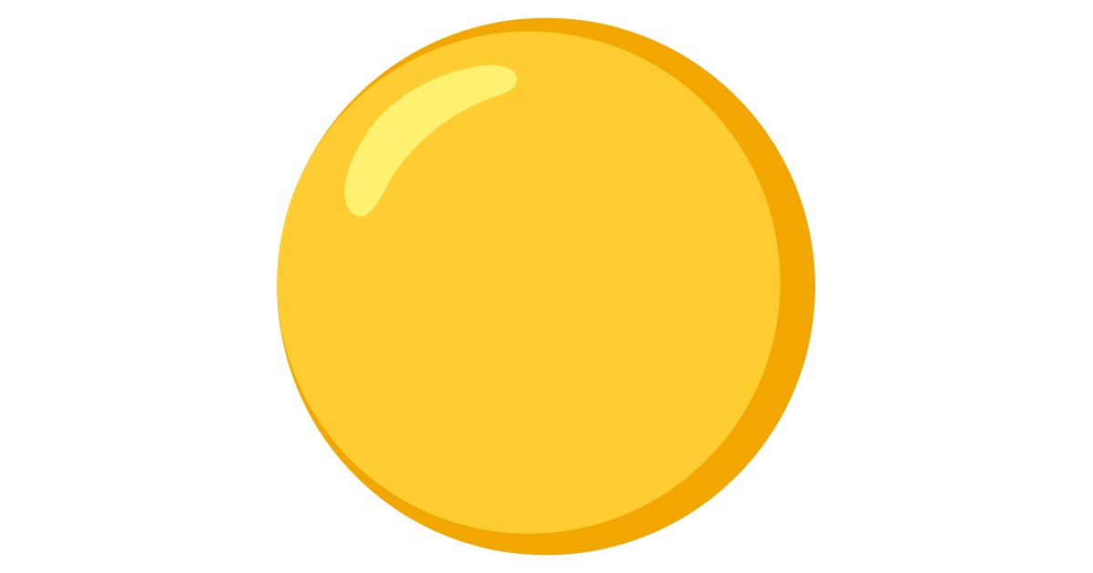 ? gelber Punkt-Emoji