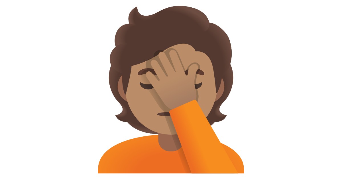 🤦🏽 Person Facepalming: Medium Skin Tone Emoji In 100+ Languages