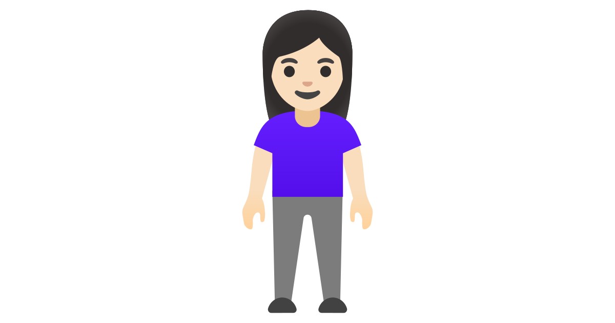 🧍🏻‍♀️ Woman Standing Light Skin Tone Emoji in 100+ languages