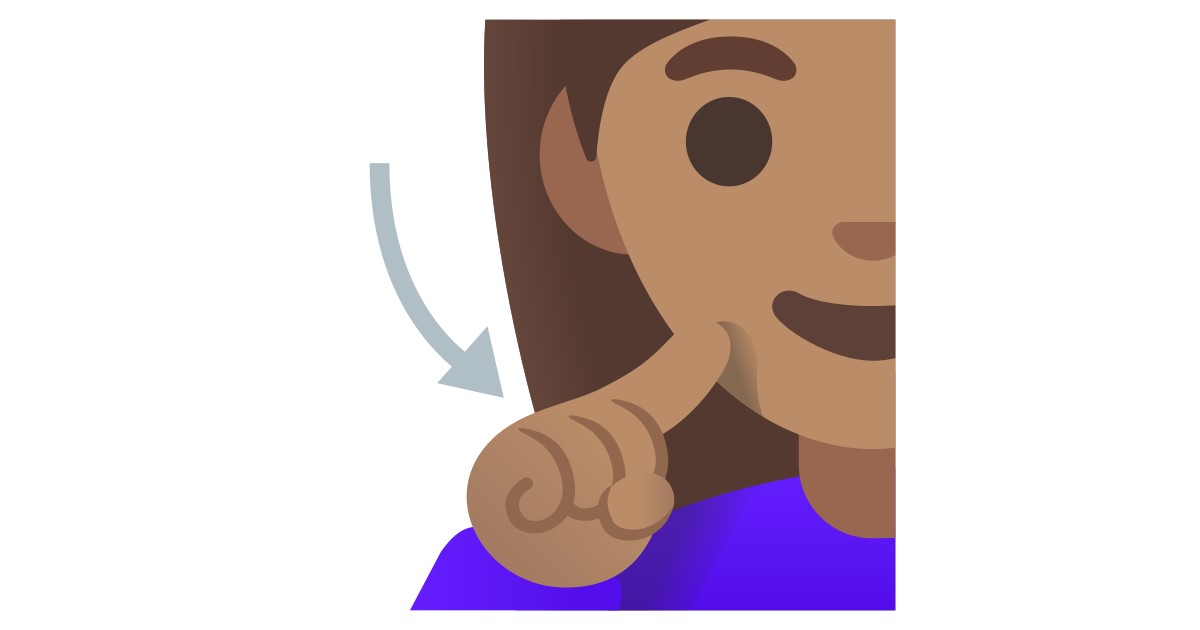 🧏🏽‍♀️ Deaf Woman: Medium Skin Tone Emoji