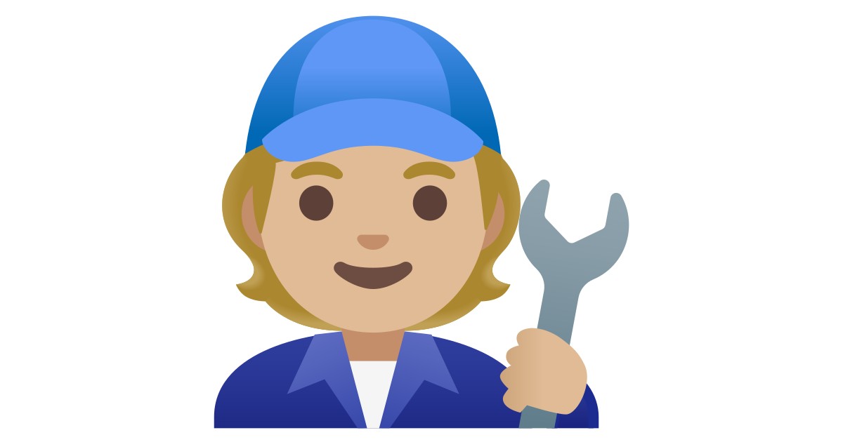 Mechanic Medium Light Skin Tone Emoji In Languages