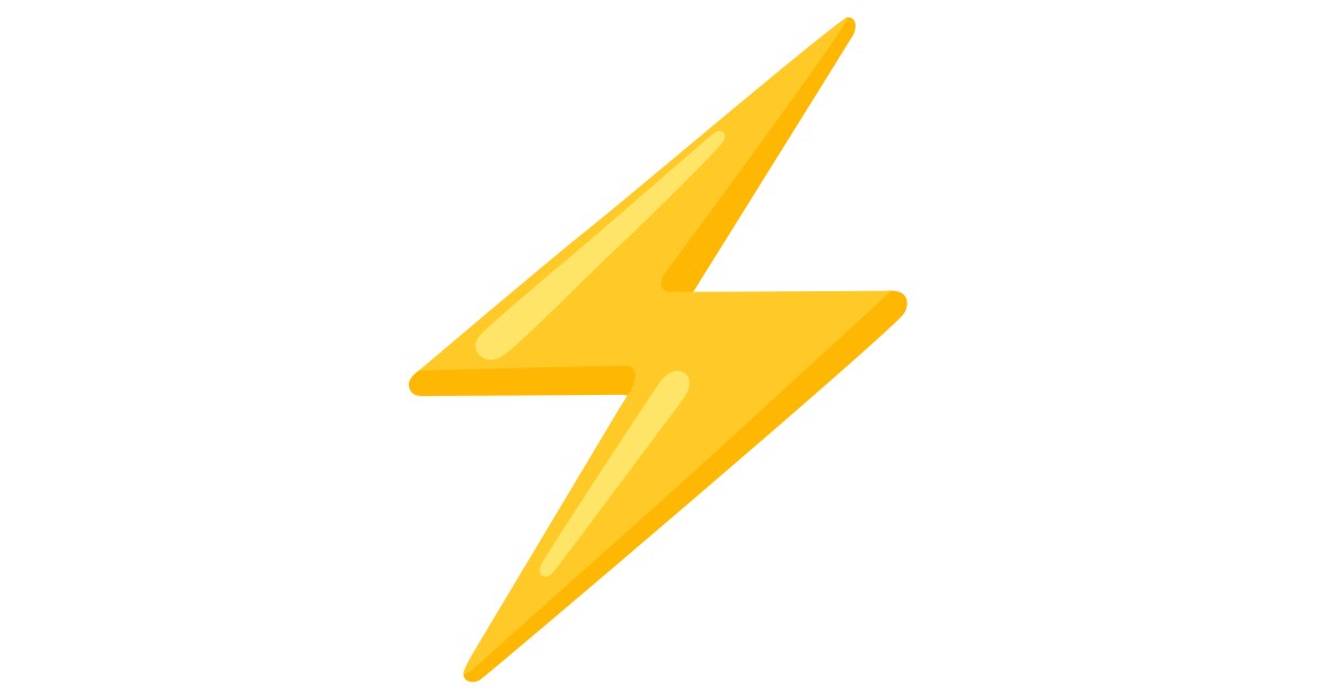 ⚡ High Voltage Emoji Zap Emoji, Lightning Bolt Emoji