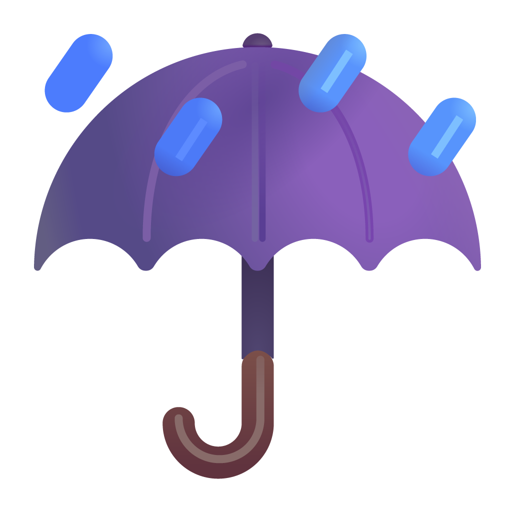 ☔ Umbrella With Rain Drops Emoji