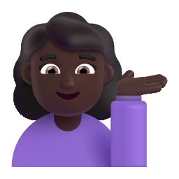 💁🏿‍♀️ Woman Tipping Hand: Dark Skin Tone Emoji