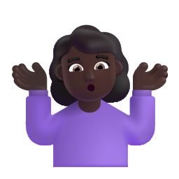 🤷🏿‍♀️ Woman Shrugging: Dark Skin Tone Emoji