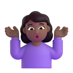 🤷🏾‍♀️ Woman Shrugging: Medium-Dark Skin Tone Emoji