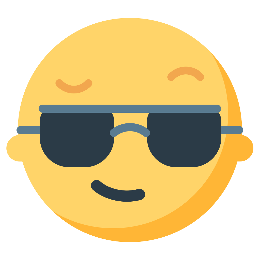 😎 lächelndes Gesicht mit Sonnenbrille Emoji