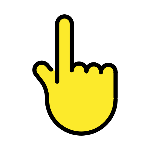 👆 Dorso Da Mão Com Dedo Indicador Apontando Para Cima Emoji