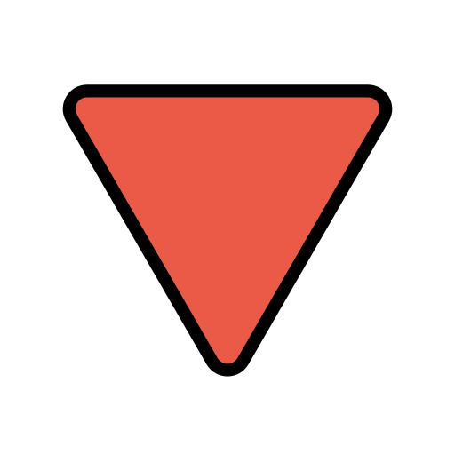 🔻 Triángulo Rojo Hacia Abajo Emoji