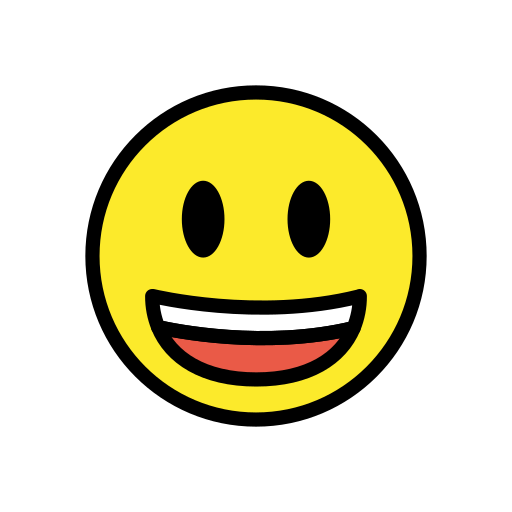 Faccina Con Un Gran Sorriso E Occhi Spalancati Emoji