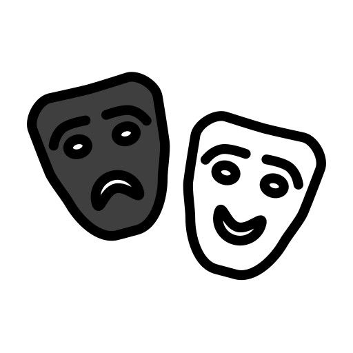 theater mask emoji pop car