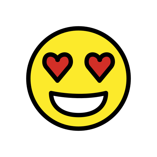 Heart Eyes Emoji Picture Clock 