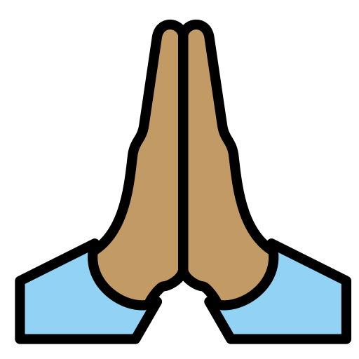 🙏 Folded pray hands emojis 🙏🏻🙏🏼🙏🏽🙏🏾🙏🏿