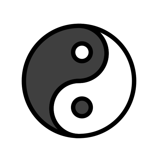 Yang symbol copy paste black and white