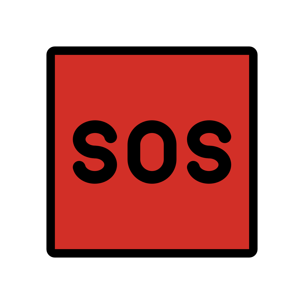🆘 Sos Button Emoji, SOS Emoji