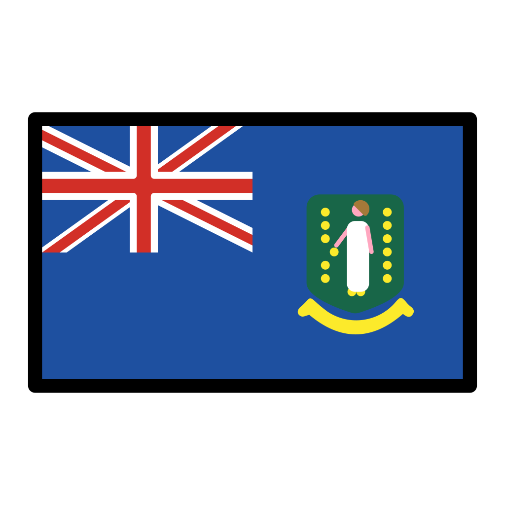  Flag British Virgin Islands Emoji VG Flag Emoji