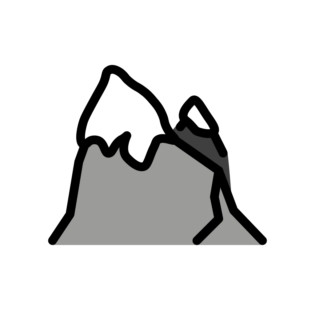 🏔️ SnowCapped Mountain Emoji, Mountain With Snow Emoji