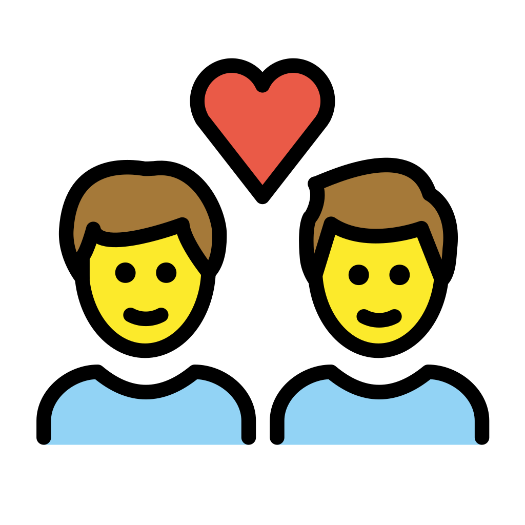 👨‍ ️‍👨 Casal Apaixonado: Homem E Homem Emoji