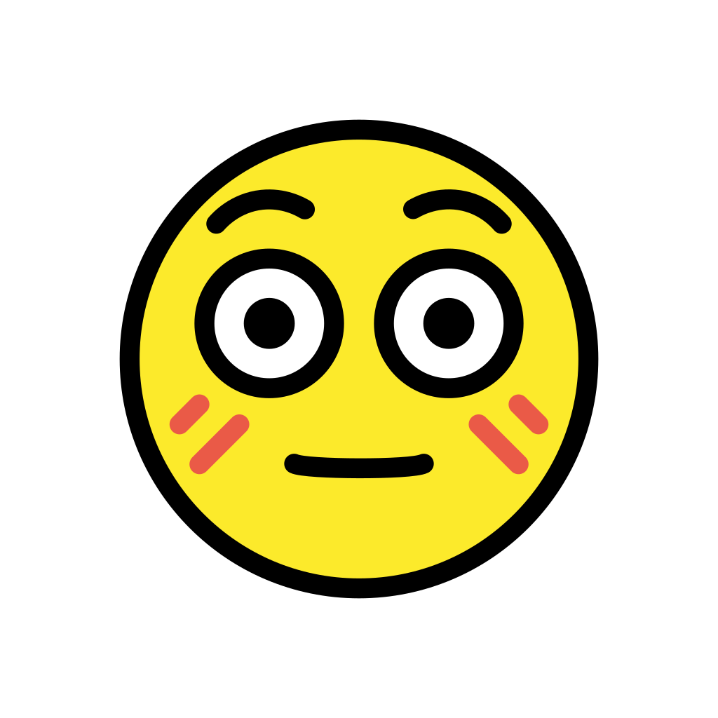 😳 Visage Qui Rougit Emoji