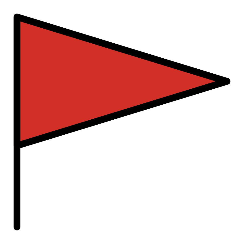 🚩 Triangular Flag Emoji, Red Flag Emoji