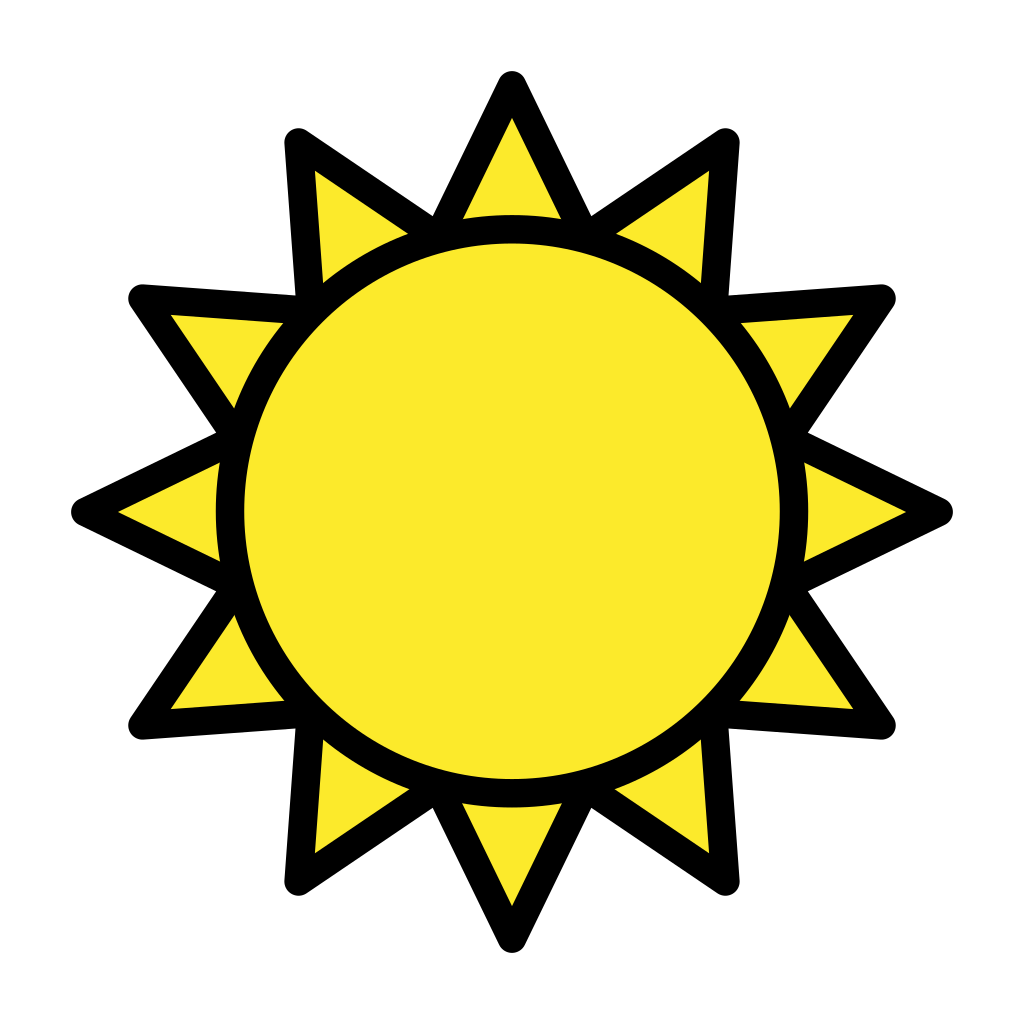 ☀️ Sun Emoji, Sunny Emoji, Sunshine Emoji