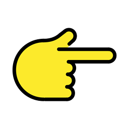 👉 Main Avec Index Pointant À Droite Emoji