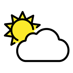 ⛅ Sun Behind Cloud Emoji, Partly Sunny Emoji