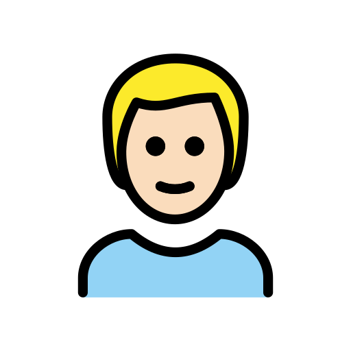 Ícone Do Emoji Do Homem, Tom De Pele Da Meio-luz, Cabelo Marrom
