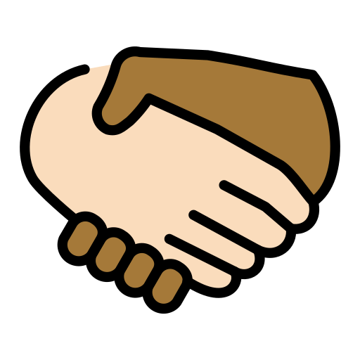 🫱🏾‍🫲🏻 Handshake: Medium-Dark Skin Tone, Light Skin Tone Emoji