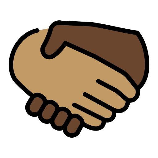 🫱🏽‍🫲🏿 Handshake: Medium Skin Tone, Dark Skin Tone on Google