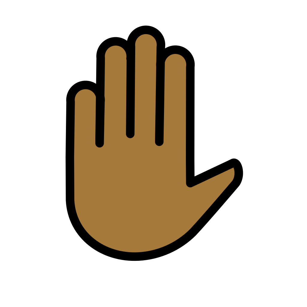 🏾 Raised Hand Medium Dark Skin Tone Emoji 