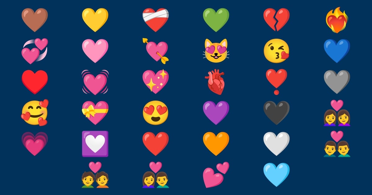 ❤️ Corações Emojis 🩷 🧡 💛 💚 💙 🩵 💜 🤎 🖤 🩶 🤍