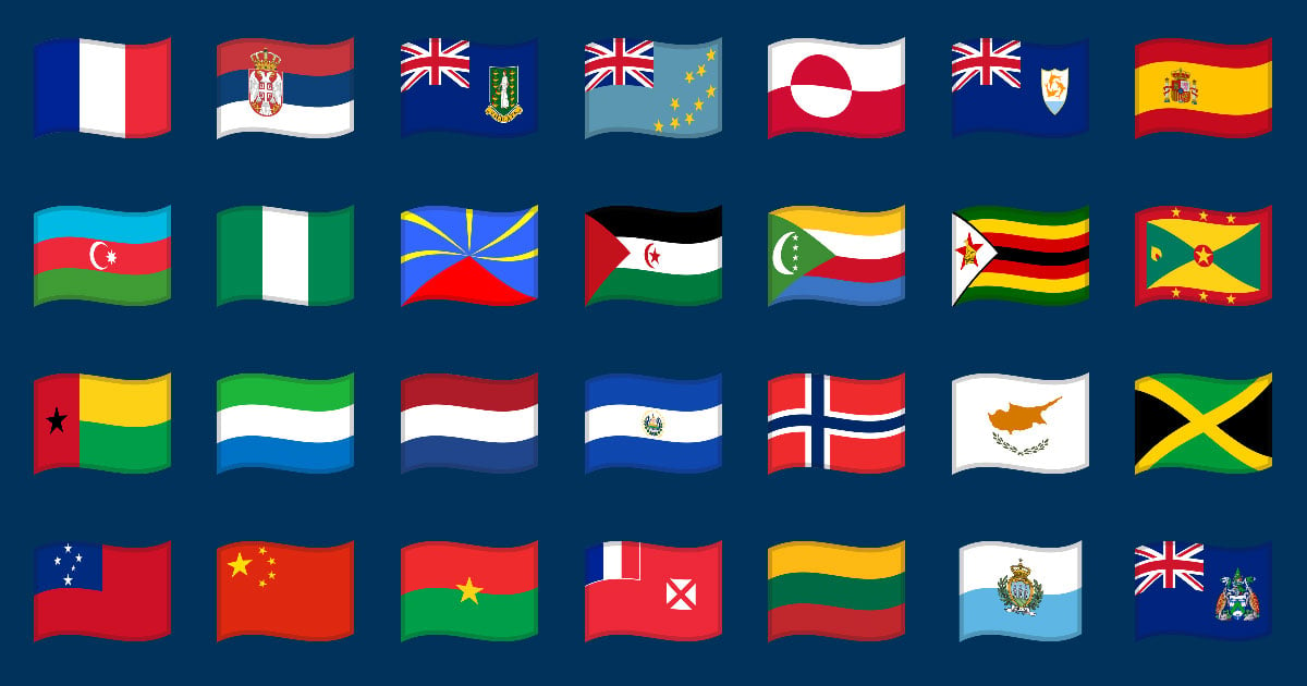 banderas de emoticonos de skype